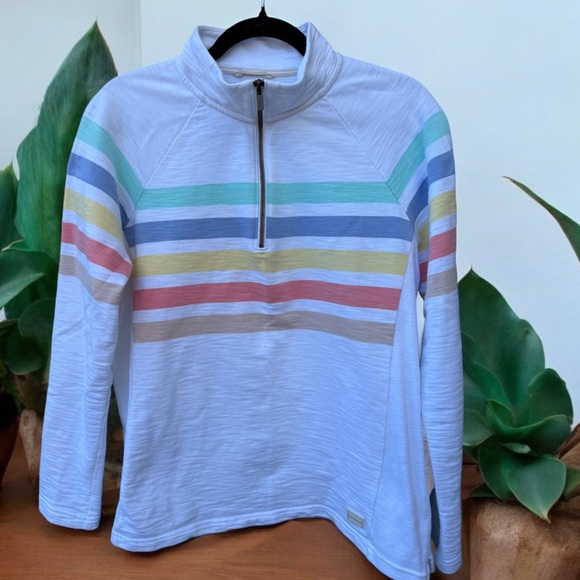 Lands' End Tops - Lands End 1/4 Zip Rainbiw Pullover Medium
